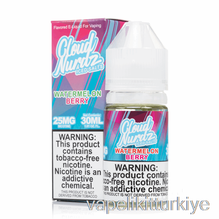 Vape Türkiye Buzlu Karpuz Meyvesi - Bulut Nurdz Tuzları - 30ml 50mg